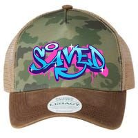 Saved Christian Graffiti Art Retro 80S 90s Legacy Tie Dye Trucker Hat