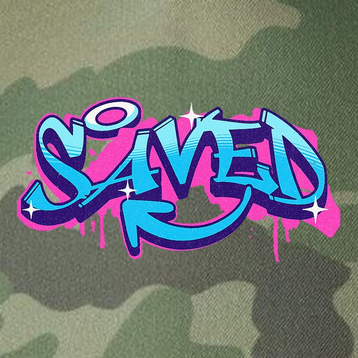 Saved Christian Graffiti Art Retro 80S 90s Legacy Tie Dye Trucker Hat