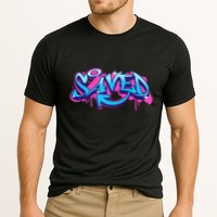 Saved Christian Graffiti Art Retro 80S 90s Performance Shirt