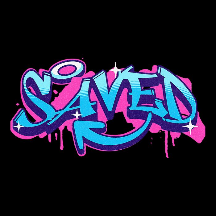 Saved Christian Graffiti Art Retro 80S 90s Impact Tech Backpack