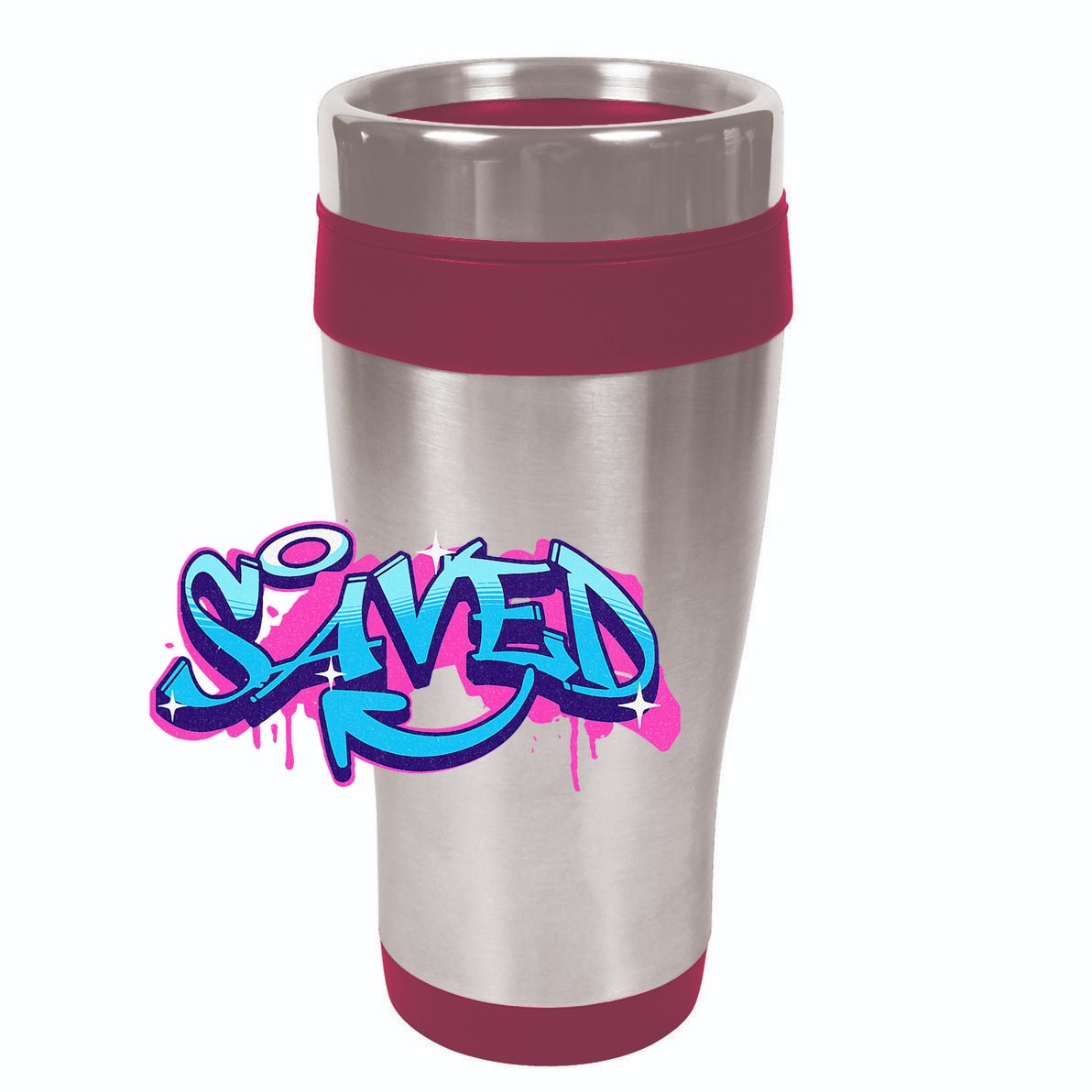 Saved Christian Graffiti Art Retro 80S 90s 15oz Campfire Ceramic Mug