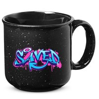 Saved Christian Graffiti Art Retro 80S 90s 15oz Campfire Ceramic Mug