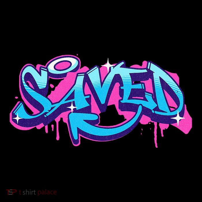 Saved Christian Graffiti Art Retro 80S 90s Flatbill Hat