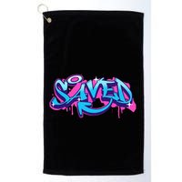Saved Christian Graffiti Art Retro 80S 90s Golf Towel