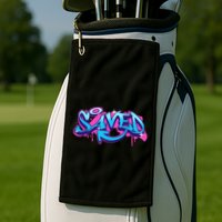 Saved Christian Graffiti Art Retro 80S 90s Golf Towel