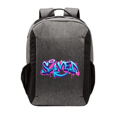 Saved Christian Graffiti Art Retro 80S 90s Vector Backpack