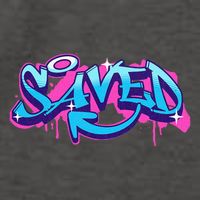 Saved Christian Graffiti Art Retro 80S 90s Vector Backpack