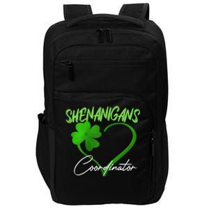 Shenanigans Coordinator Green Heart Shamrock St Patricks Day Impact Tech Backpack