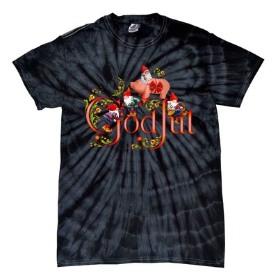 Scandinavian Christmas God Jul Marzipan Pig Tie-Dye T-Shirt