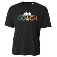 Soccer Coach Gifts Funny Retro Vintage Soccer Ball Coaching Cooling Performance Crew T-Shirt