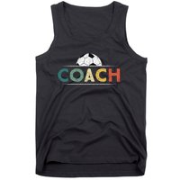 Soccer Coach Gifts Funny Retro Vintage Soccer Ball Coaching Tank Top