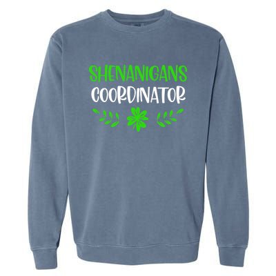 Shenanigans Coordinator Green Lucky Shamrock St Patricks Day Tank Top Garment-Dyed Sweatshirt