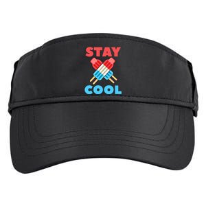 Stay Cool Girl Boy Popsicle Funny 4th Of July Adult Drive Performance Visor