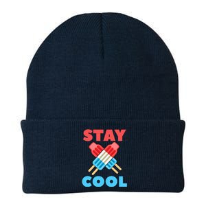 Stay Cool Girl Boy Popsicle Funny 4th Of July Knit Cap Winter Beanie