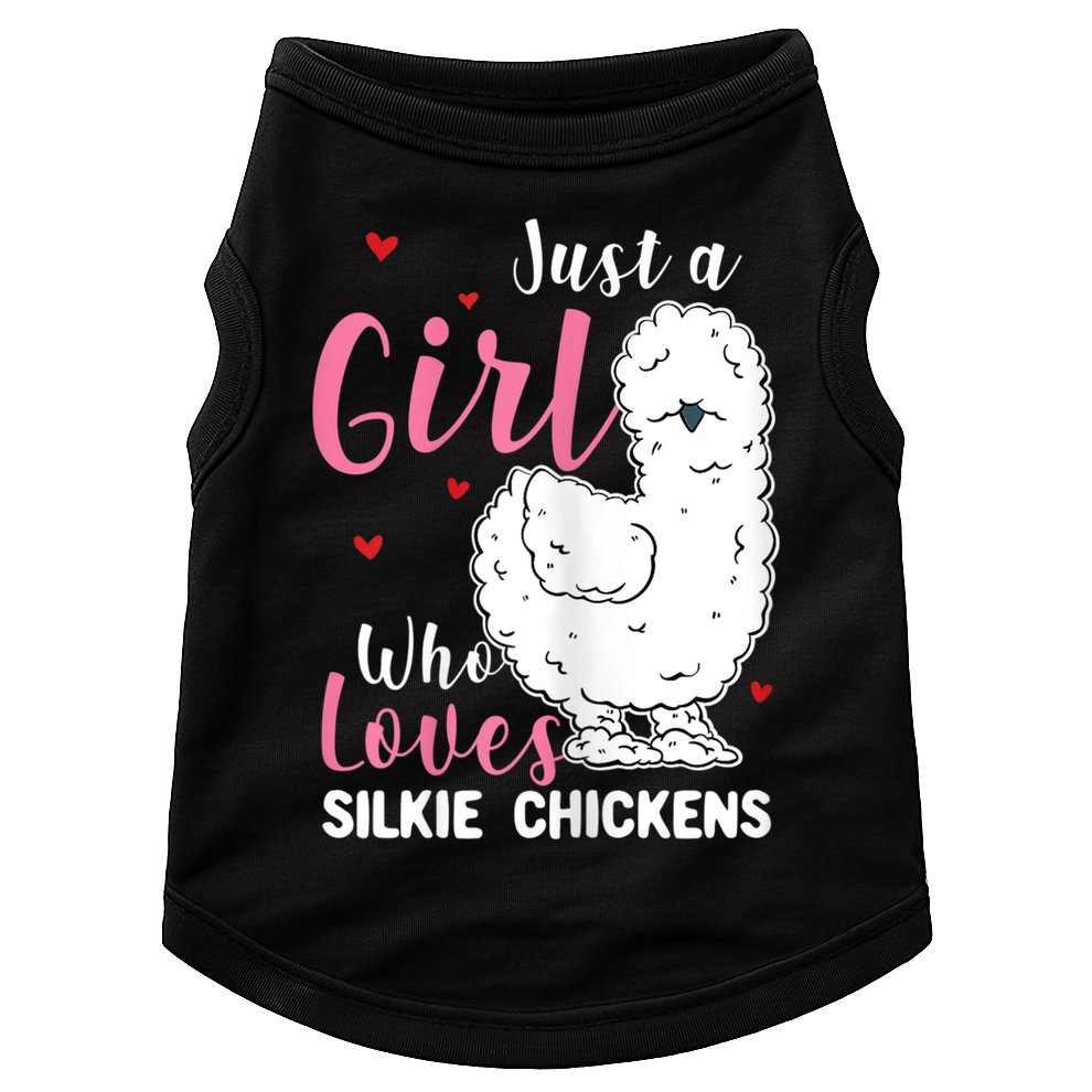 Silkie Chicken Girl Who Loves Silkie Chickens Doggie Tank
