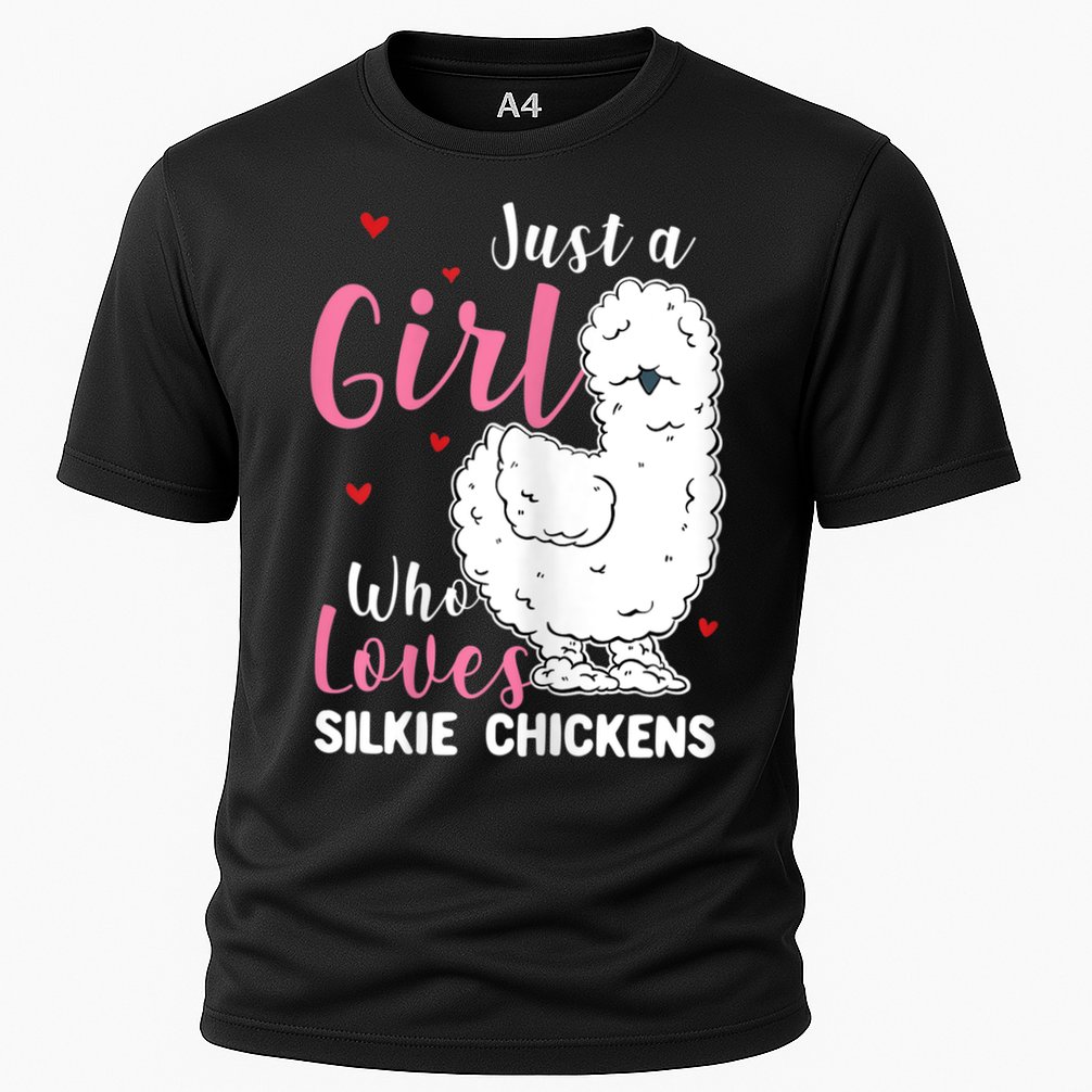 Silkie Chicken Girl Who Loves Silkie Chickens Cooling Performance Crew T-Shirt