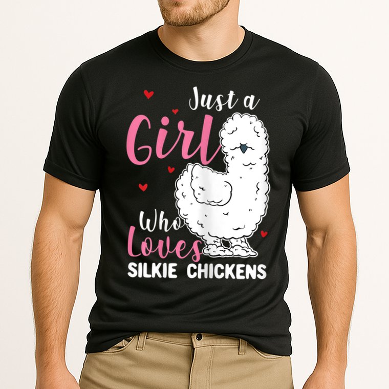 Silkie Chicken Girl Who Loves Silkie Chickens Cooling Performance Crew T-Shirt