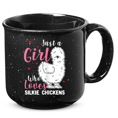 Silkie Chicken Girl Who Loves Silkie Chickens 15oz Campfire Ceramic Mug
