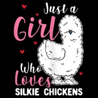 Silkie Chicken Girl Who Loves Silkie Chickens Flat Bill Trucker Hat