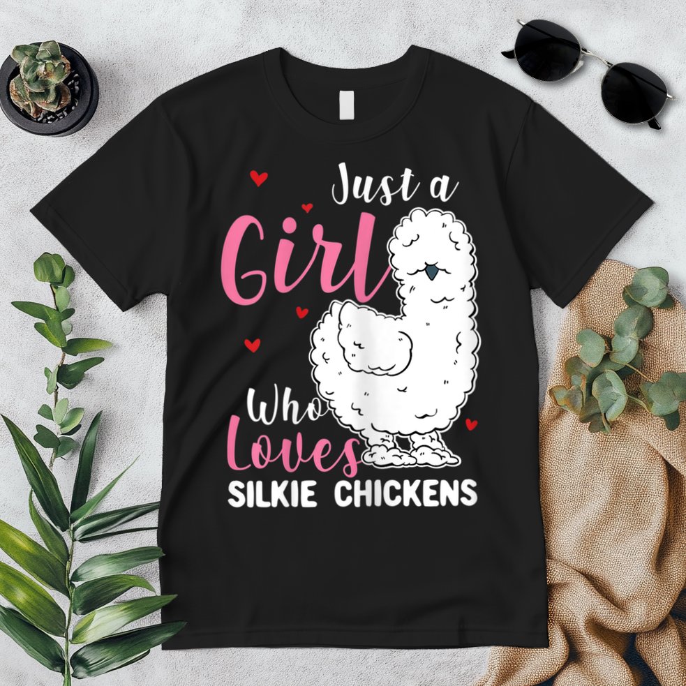 Silkie Chicken Girl Who Loves Silkie Chickens Premium T-Shirt