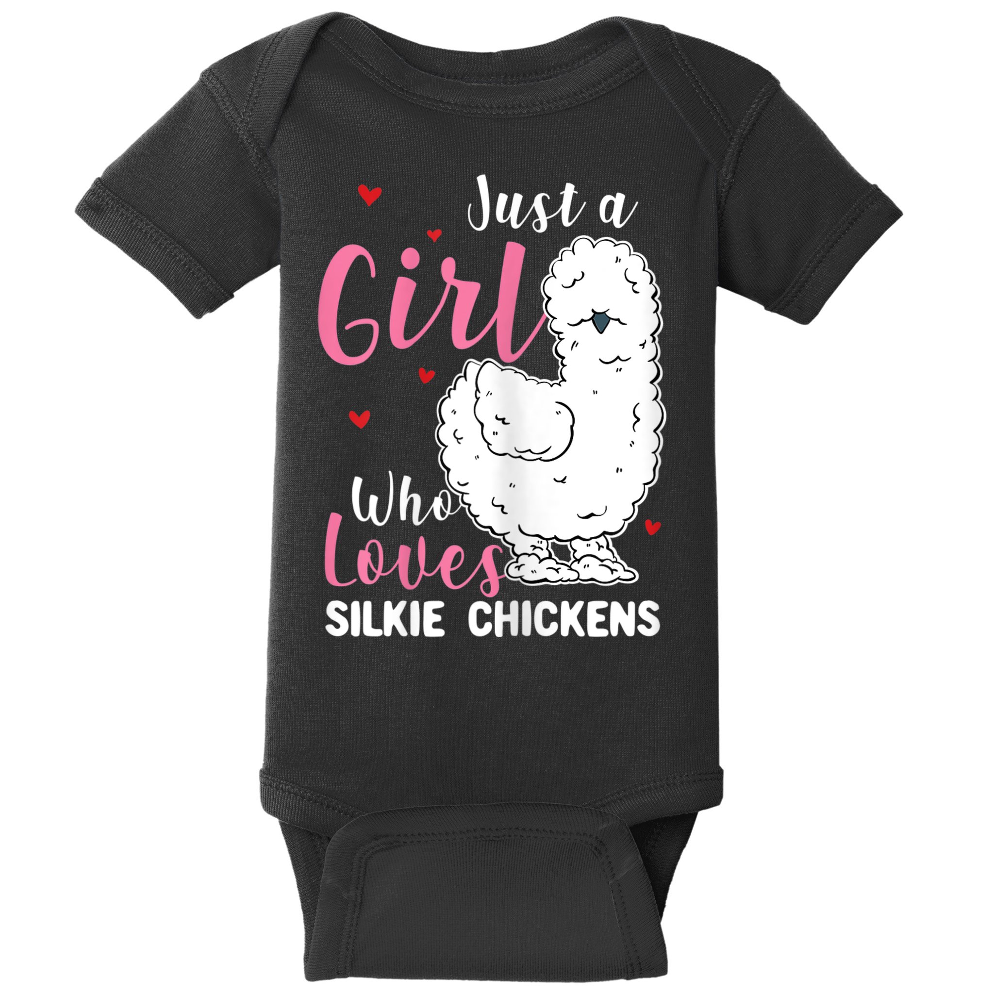 Silkie Chicken Girl Who Loves Silkie Chickens Baby Bodysuit