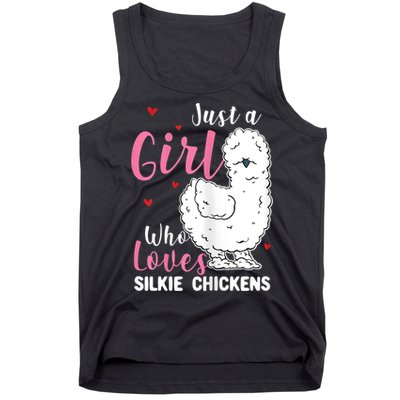Silkie Chicken Girl Who Loves Silkie Chickens Tank Top