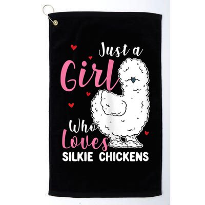 Silkie Chicken Girl Who Loves Silkie Chickens Golf Towel