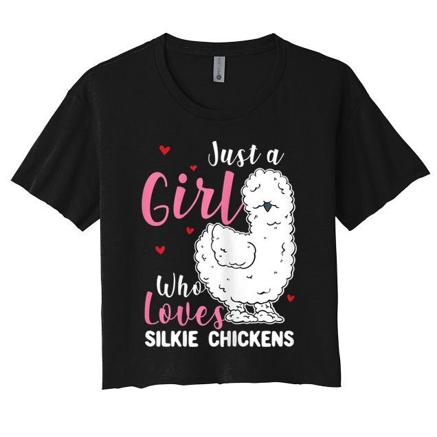 Silkie Chicken Girl Who Loves Silkie Chickens Crop Top