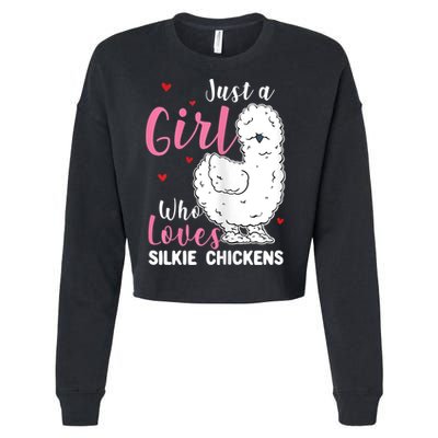 Silkie Chicken Girl Who Loves Silkie Chickens Cropped Pullover Crew