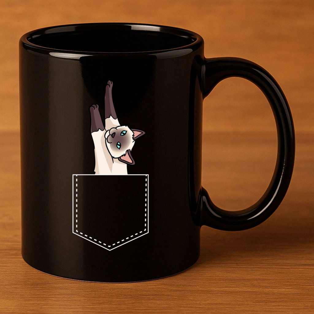 Siamese Cat Gift Love My Siamese Cat Funny Gift 11oz C Handle Ceramic Mug