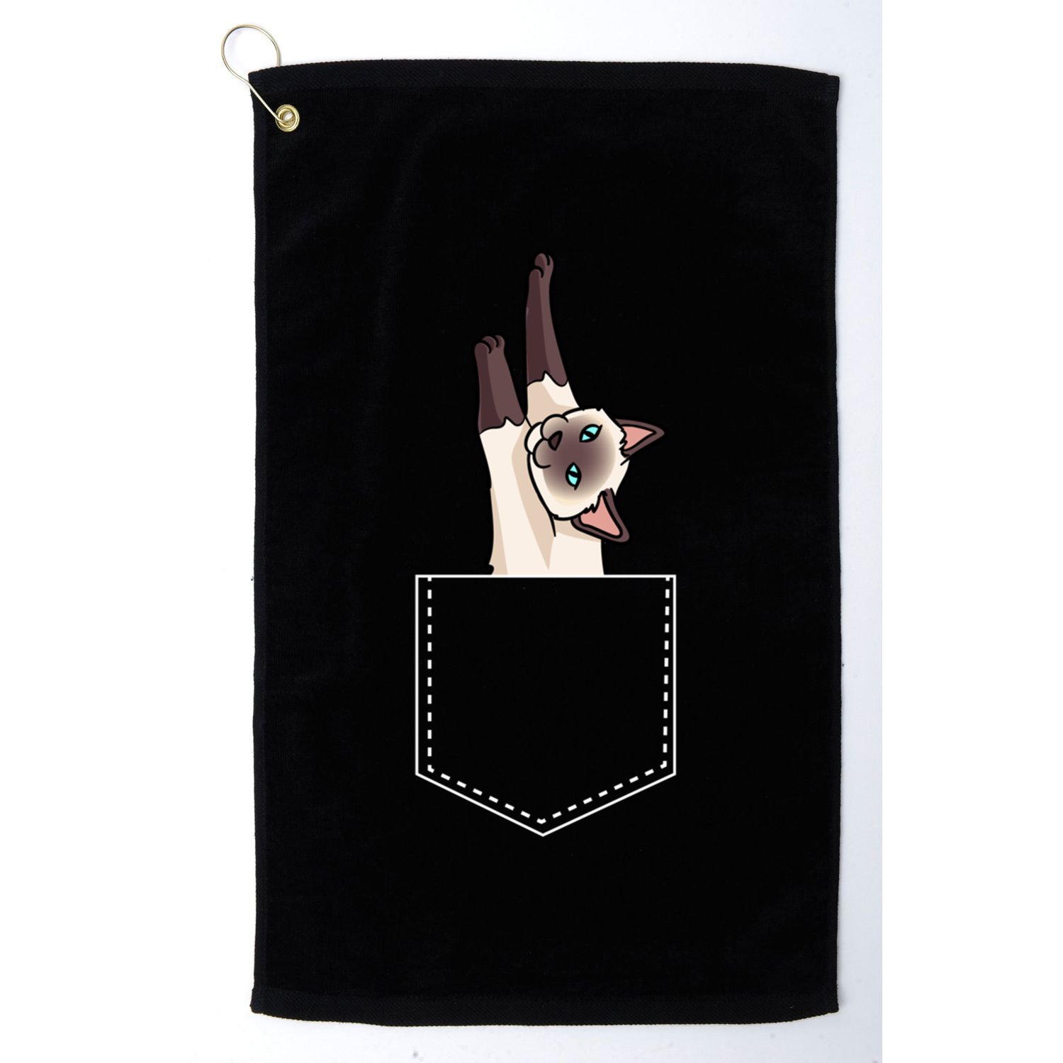 Siamese Cat Gift Love My Siamese Cat Funny Gift Golf Towel