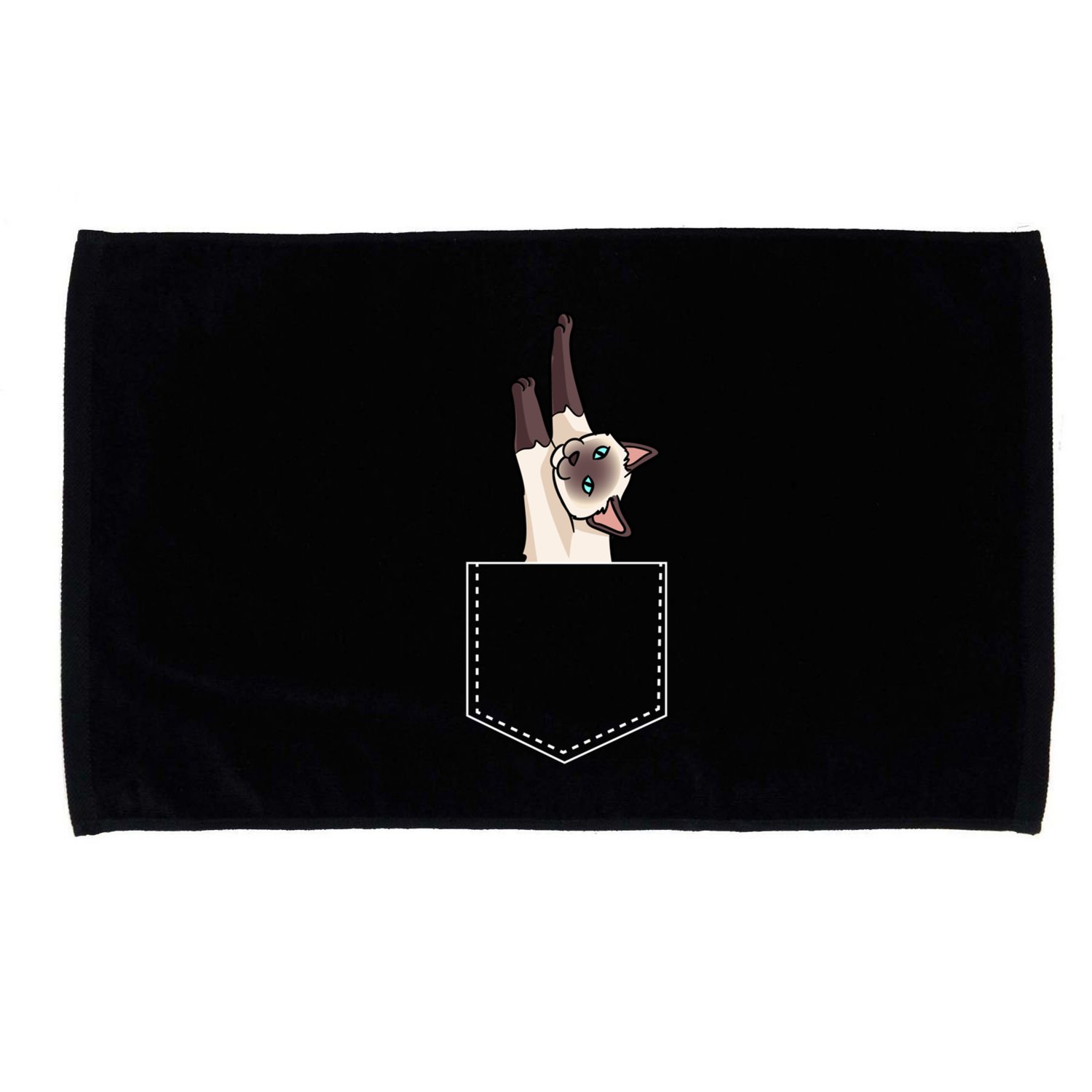 Siamese Cat Gift Love My Siamese Cat Funny Gift Microfiber Hand Towel