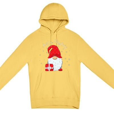 Santa Claus Garden Gnome Merry Christmas Vneck Premium Pullover Hoodie