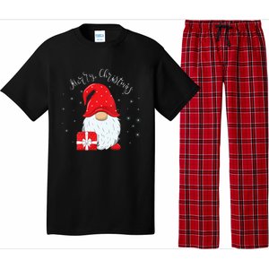 Santa Claus Garden Gnome Merry Christmas Vneck Pajama Set