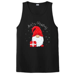 Santa Claus Garden Gnome Merry Christmas Vneck PosiCharge Competitor Tank