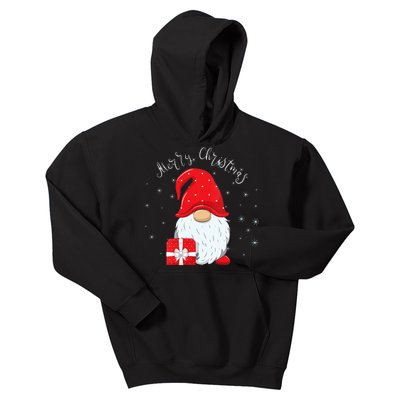 Santa Claus Garden Gnome Merry Christmas Vneck Kids Hoodie