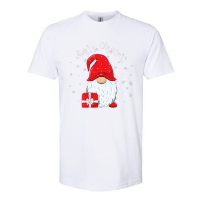 Santa Claus Garden Gnome Merry Christmas Vneck Softstyle CVC T-Shirt