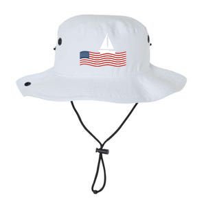 Sailer Cool Gift Sailing Ship American Flag Sailboat Cool Gift Boating Gift Legacy Cool Fit Booney Bucket Hat