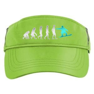 Snowboarding Cute Gift Evolution Of Snowboarder Gift Adult Drive Performance Visor