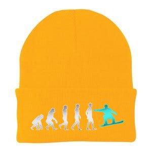 Snowboarding Cute Gift Evolution Of Snowboarder Gift Knit Cap Winter Beanie