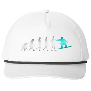 Snowboarding Cute Gift Evolution Of Snowboarder Gift Snapback Five-Panel Rope Hat