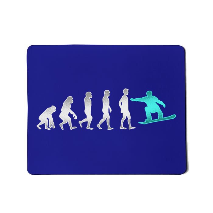 Snowboarding Cute Gift Evolution Of Snowboarder Gift Mousepad