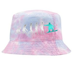 Snowboarding Cute Gift Evolution Of Snowboarder Gift Tie-Dyed Bucket Hat