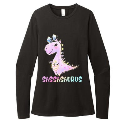 Sassasaurus Cute Girl Dinosaur Funny Gifts For Kids Girls Womens CVC Long Sleeve Shirt