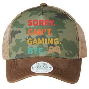 Sorry CanT Gaming Bye Funny Gamer Cute Gift Legacy Tie Dye Trucker Hat