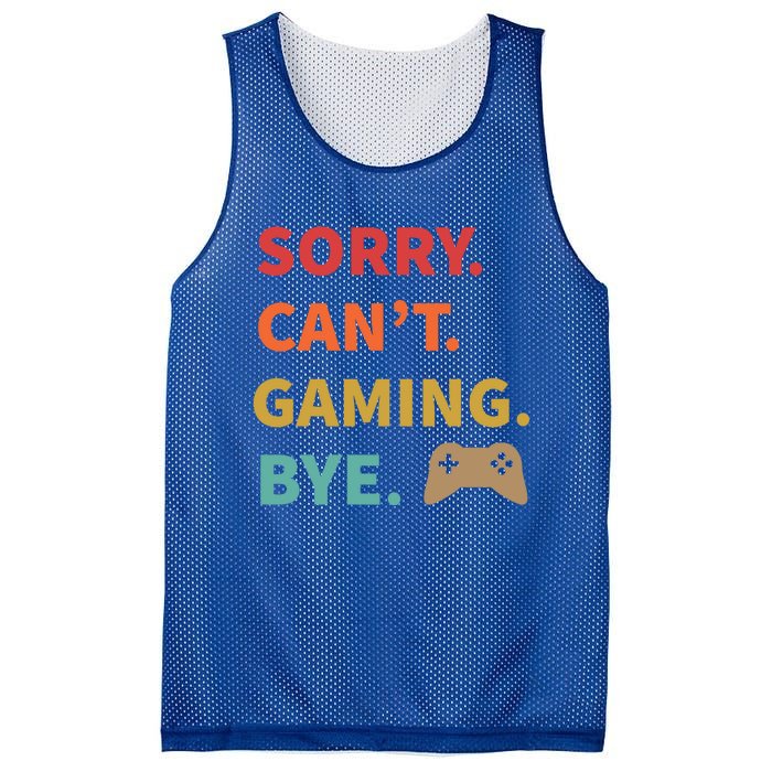 Sorry CanT Gaming Bye Funny Gamer Cute Gift Mesh Reversible Basketball Jersey Tank