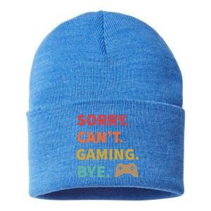 Sorry CanT Gaming Bye Funny Gamer Cute Gift Sustainable Knit Beanie