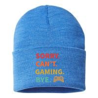 Sorry CanT Gaming Bye Funny Gamer Cute Gift Sustainable Knit Beanie