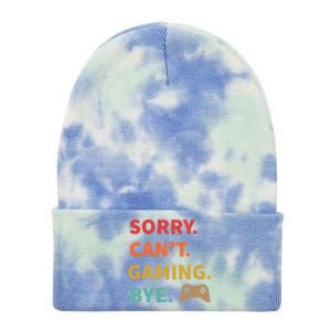 Sorry CanT Gaming Bye Funny Gamer Cute Gift Tie Dye 12in Knit Beanie