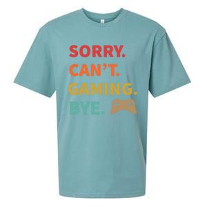 Sorry CanT Gaming Bye Funny Gamer Cute Gift Sueded Cloud Jersey T-Shirt